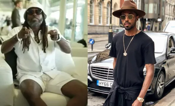Chris Gayle and Hardik Pandya