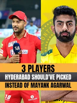 3 Players Hyderabad should've picked instead of Mayank Agarwal