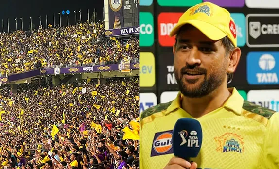MS Dhoni thanked KKR crowd (Source - Twitter)