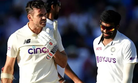 James Anderson and Jasprit Bumrah