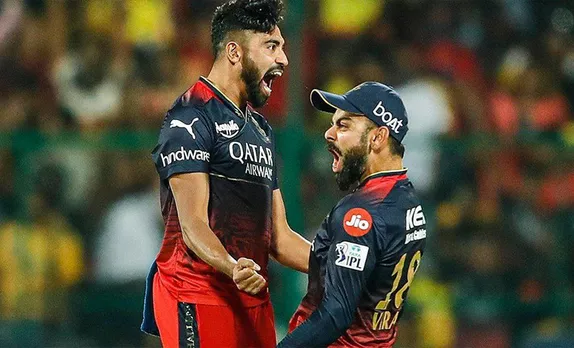 Mohammed Siraj and Virat Kohli (Source - Twitter)