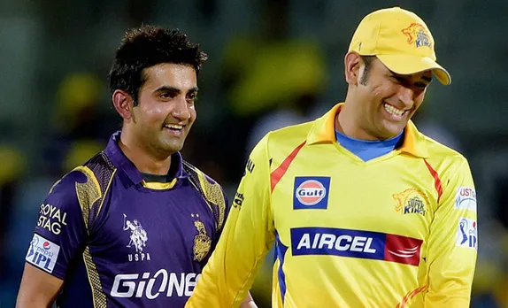 Gautam Gambhir and MS Dhoni (Source - Twitter)