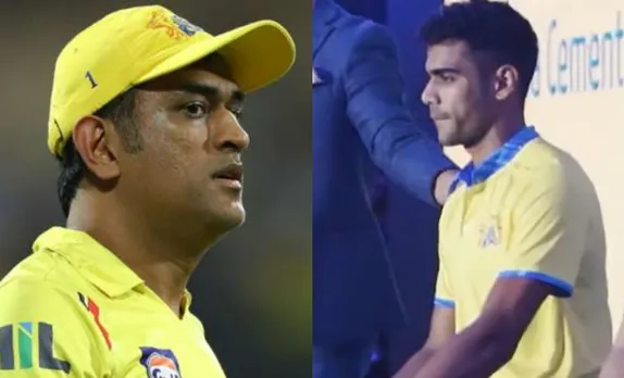 MS Dhoni and Rajvardhan Hangargekar