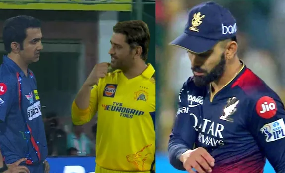 Gautam Gambhir, MS Dhoni, and Virat Kohli in IPL 2023