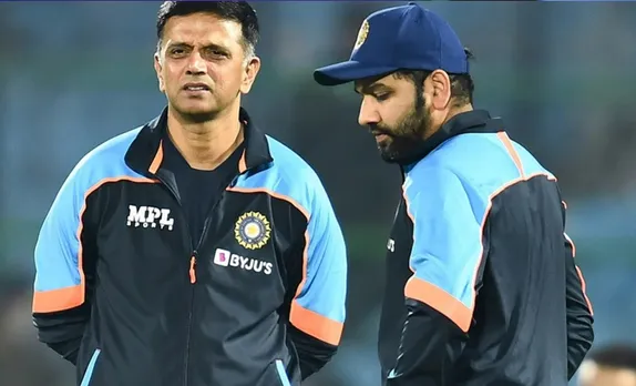 Rahul Dravid and Rohit Sharma (Source - Twitter)