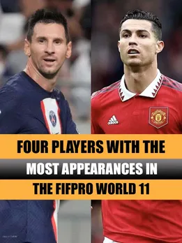 Four players with the most appearances in the FIFPro World 11