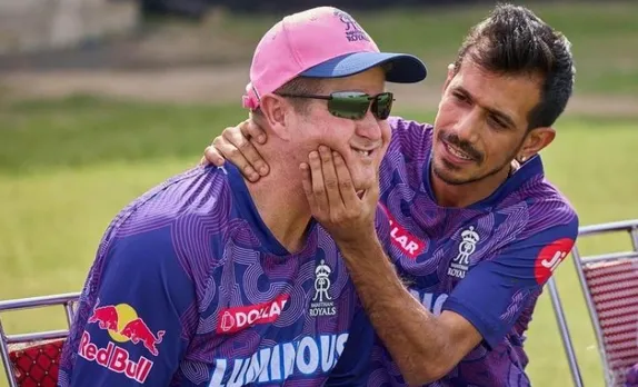 Yuzvendra Chahal with assistant coach