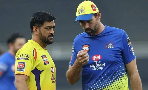 MS Dhoni and Stephen Fleming in IPL 2023
