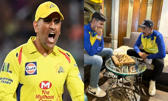 CSK players playing chess ahead of MI clash in IPL 2023