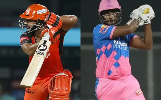 Rahul Tripathi and Sanju Samson: (Image Source: BCCI/IPL)