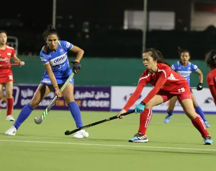 Indian Women's Hockey Team vs Singapore in Asia Cup 2022. (Photo Source: Twitter)