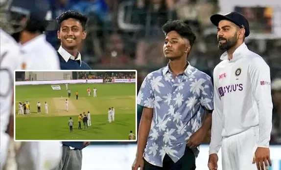 प्रंशसकों ने लगाई सुरक्षा में सेंध, कोहली के साथ सेल्फी लेने के लिए मैदान में घुसे
