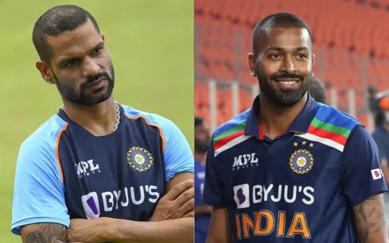 Shikhar Dhawan and Hardik Pandya (Image Credit- Twitter)