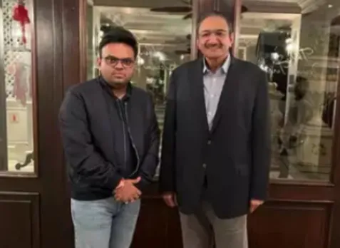 Jay Shah with PCB Chairman Zaka Ashraf