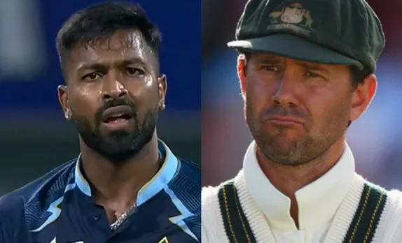Hardik Pandya and Ricky Ponting (Image Source: Twitter)