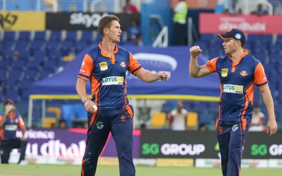 Abu Dhabi T10 League: मॉरिसविले सैंप आर्मी को मिली पहली हार, न्यूयॉर्क स्ट्राइकर्स ने 12 रन से हराया