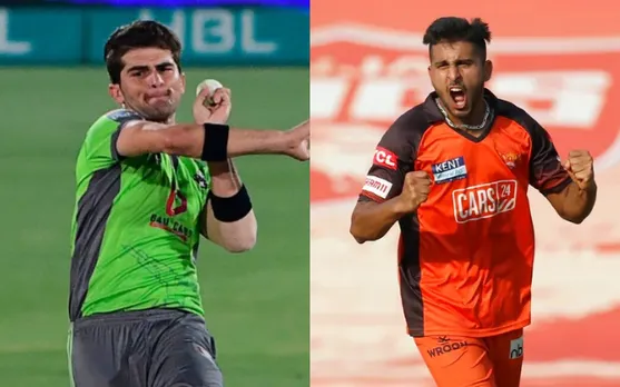Shaheen Afridi and Umran Malik: (Image Source: Twitter BCCI/IPL)