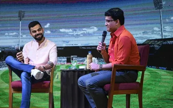 Virat Kohli and Sourav Ganguly. (Photo by Kuntal Chakrabarty/IANS)