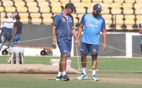 Rahul Dravid and Rohit Sharma (Image Source: Twitter)