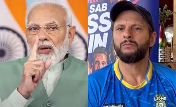 Narendra Modi and Shahid Afridi (Image Source: Twitter)