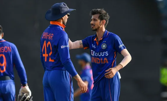 Shikhar Dhawan, Yuzvendra Chahal (Image Credit : Twitter)