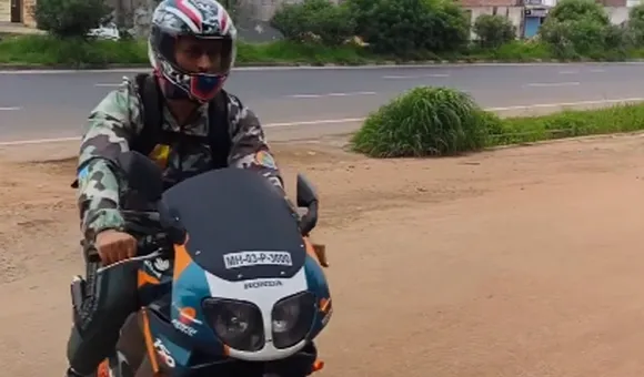 MS Dhoni spotted driving Honda Repsol 150