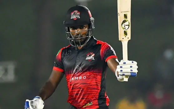 Jenith Liyanage helps Dambulla Giants win Eliminator (Photo Credit: Lanka Premier League)