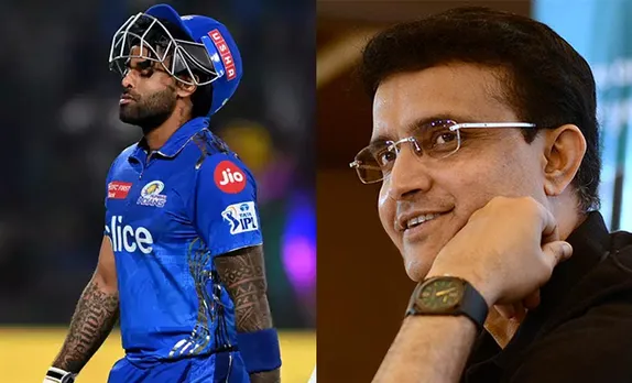 Suryakumar Yadav and Sourav Ganguly (Source - Twitter)
