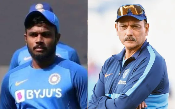 Sanju Samson and Ravi Shastri. (Photo Source: Twitter/BCCI)