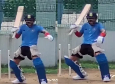 Virat Kohli having fun
