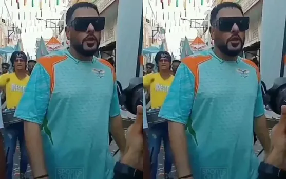 Badshah during an Ad shoot for LSG. (Photo Source: Twitter)
