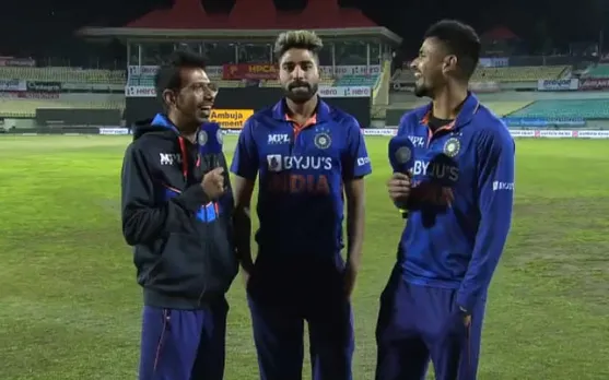 Yuzvendra Chahal, Mohd Siraj and Shreyas Iyer. (Photo Source: BCCI)