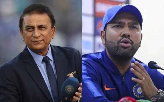 Sunil Gavaskar and Rohit Sharma. (Photo Source: Twitter)