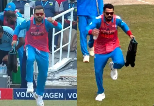 Virat Kohli having fun