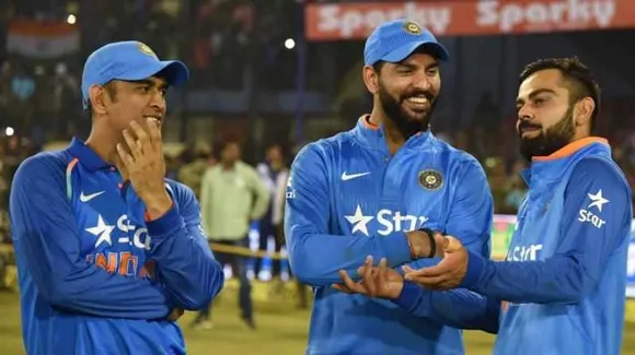 dhoni yuvraj virat kohli