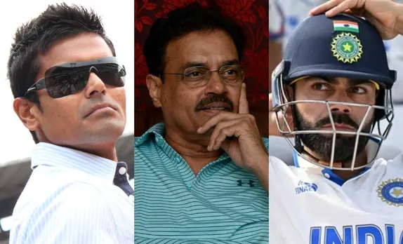 S Badrinath, Dilip Vengsarkar, and Virat Kohli (Image Source: Twitter)