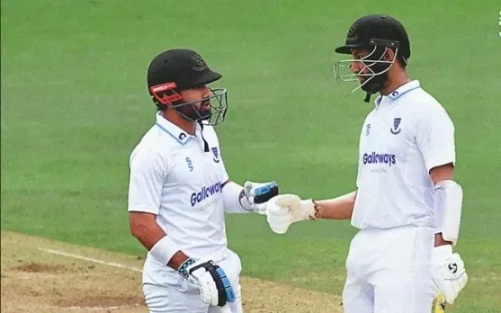 Mohammad Rizwan and Cheteshwar Pujara. (Photo Source: Twitter)