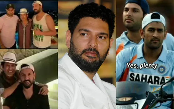 धोनी युवराज सिंह Yuvraj Singh MS Dhoni ( Image Credit: Twitter)