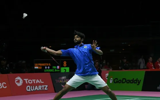 B Sai Praneeth at Sudirman Cup 2021. (Photo via Getty Images)