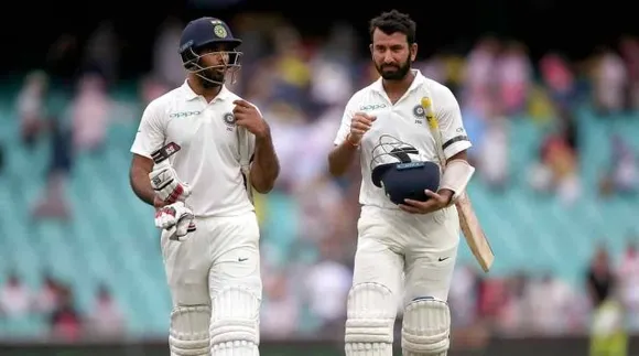 हनुमा विहारी hanuma vihari and cheteshwar pujara- duleep trophy (image source: twitter)