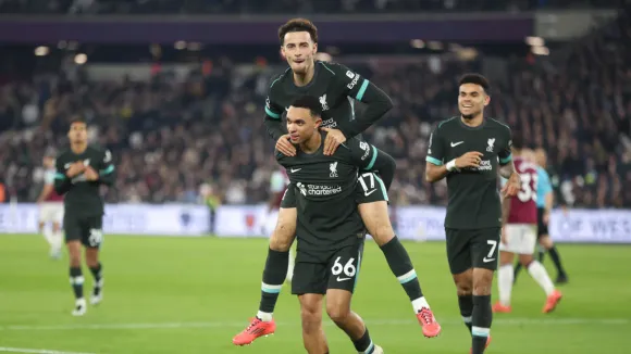 Stay updated with the latest football news as Liverpool thrashes West Ham 5-0 to extend their lead in the Premier League. Read the match highlights and more.