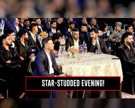 The Indian Men's Team during the Awards Ceremony.