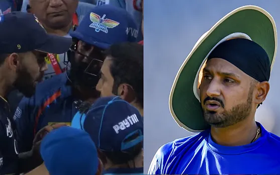Virat Kohli, Gautam Gambhir and Harbhajan Singh (Source - Twitter)