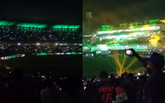 IND vs NZ, 2nd ODI, 2023: Watch: Fans come together to sing Vande Mataram as Raipur stadium conducts laser show