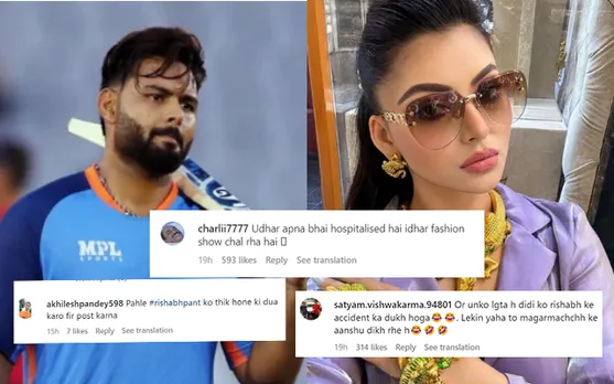 Rishabh Pant and Urvashi Rautela