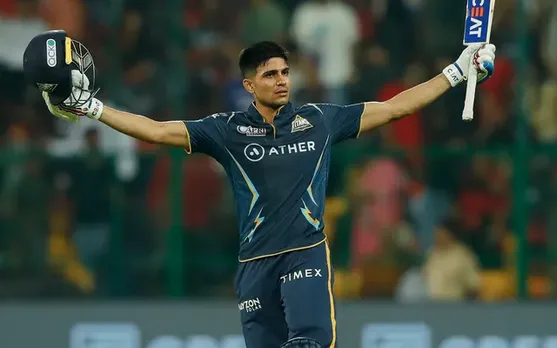 Shubman Gill after scoring 100
