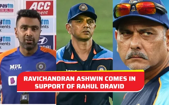 Ravichandran Ashwin, Rahul Dravid and Ravi Shastri