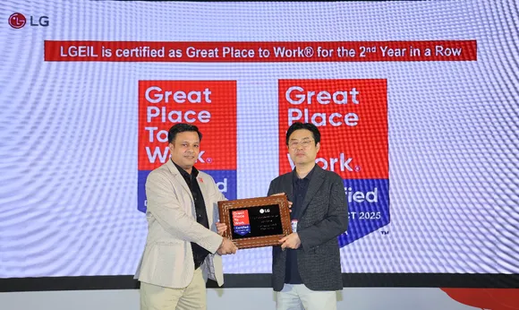 LG Electronics India Honored with Great Place to Work Recognition 