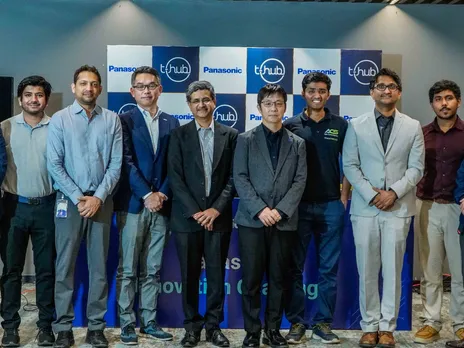 Panasonic and T-Hub teams along with the four finalists of the Panasonic Innovation Challenge.jpg