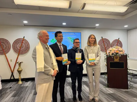 Dr Nader with ambassadors to the UN who proposed meditation day.jpeg